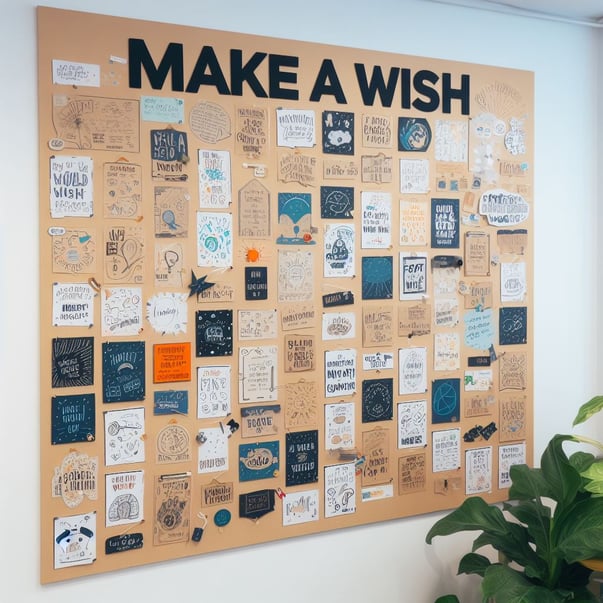 ações de final de ano para empresas -queadro de desejos