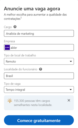 detalhes da vaga no linkedin