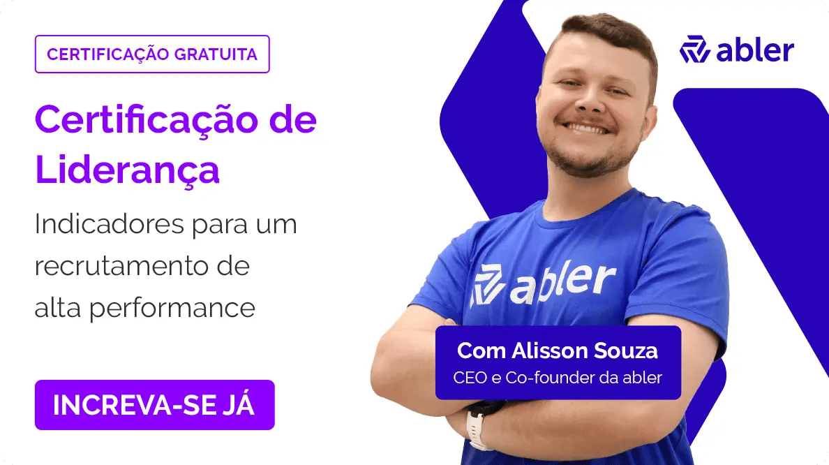 banner para certificação: curso de indicadores de recrutamento e seleção - gratuito