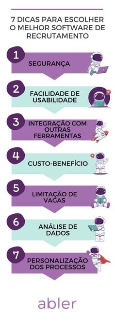 7 dicas para escolher o melhor software de recrutamento - infográfico