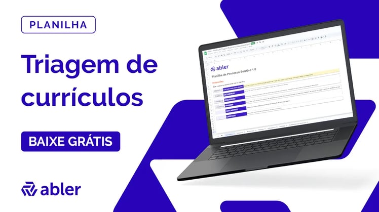 banner de planilha de triagem de currículo download